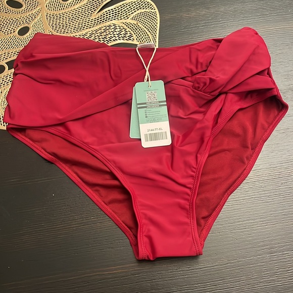 NWT SHEKINI Women's Bikini Bottom Twist Front Cheeky Ruched   Size XL - Picture 6 of 10
